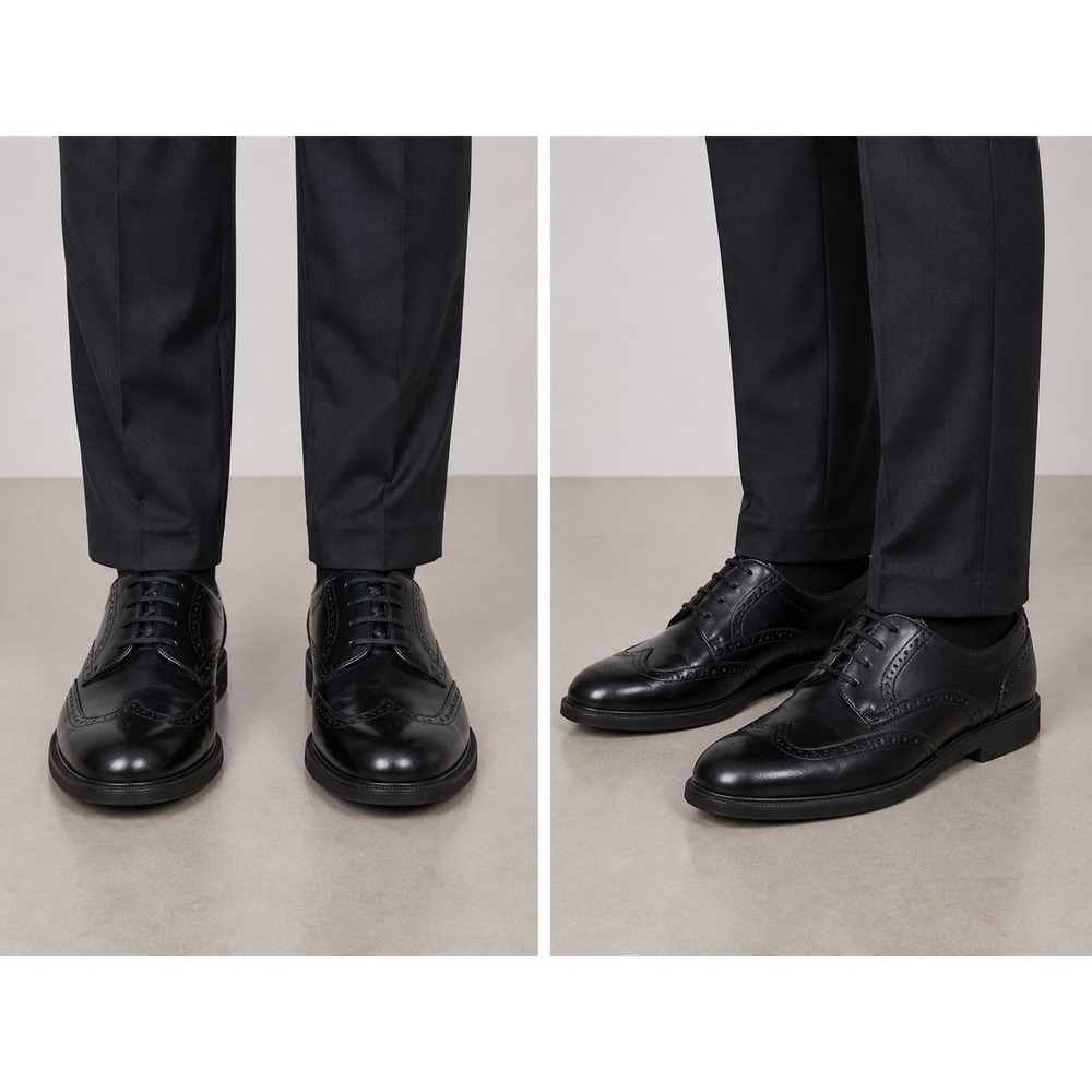 Rockport Men's 11.5M Black Wingtip Oxford Vibram Sole Dress‎ Shoes Leather